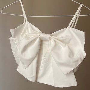 Cute white butterfly cami top